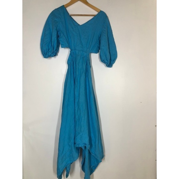 Nicholas Karen Dress Cutout Midi Blue  4 - Picture 4 of 15